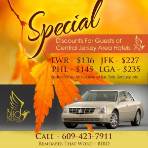 Special Limo Rates for Central Jersey