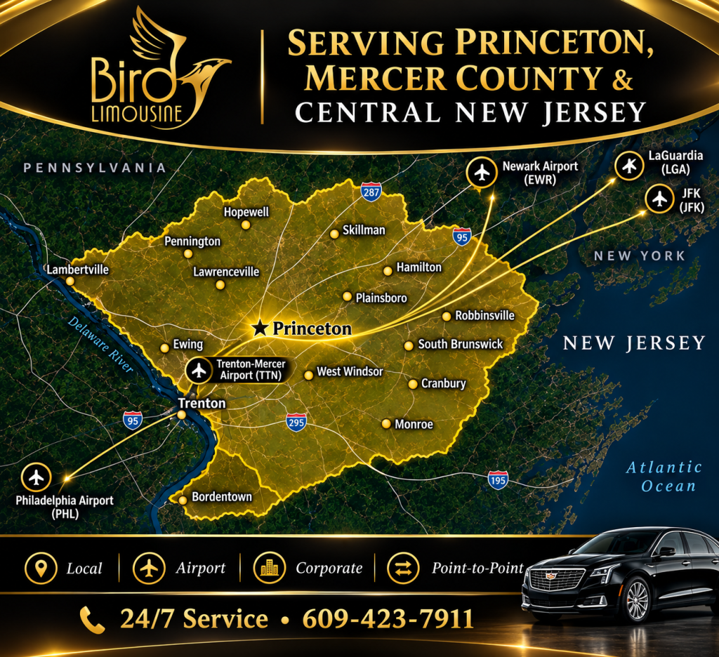 Bird Limousine Services Princeton, Mercer County & Central New Jersey